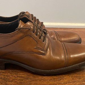 Johnston & Murphy Men's Brown Leather Lace-up Dress Shoes